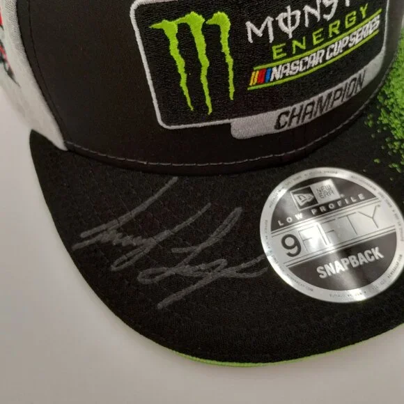 New Era Monster Energy Nascar Champion 2018 Autographed Joey Logano Hat NWT - Picture 5 of 12